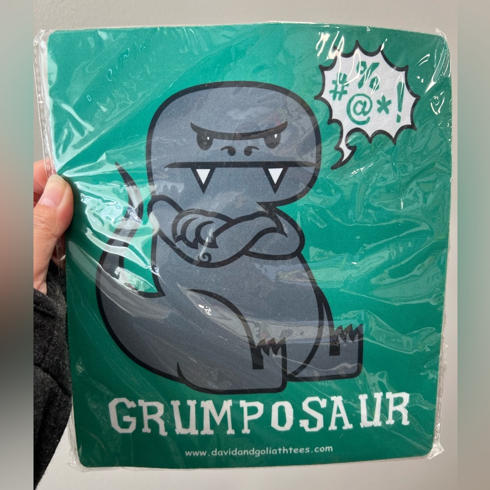 DAVID & GOLIATH GRUMPOSAURUS Mousepad